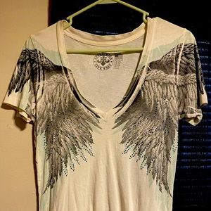 3 affliction shirts 2 medium 1 small